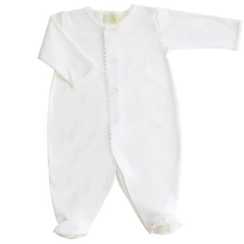 Cozy White Kids Footie